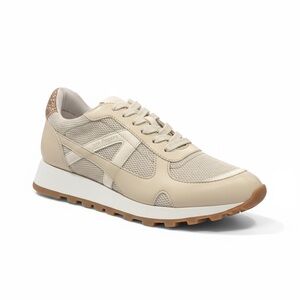 Dolce Vita Marcia Ivory Mesh Sneakers Glitter Heel Size 8.5/9 NEW Clean Girl NEW